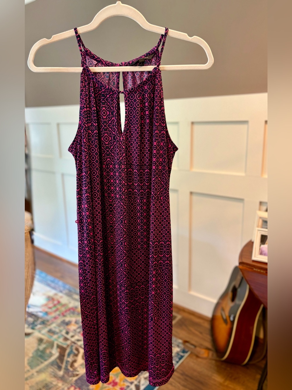Banana Republic Geometric Print Keyhole Dress Size S